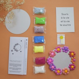 Miroir fleurs- kit diy