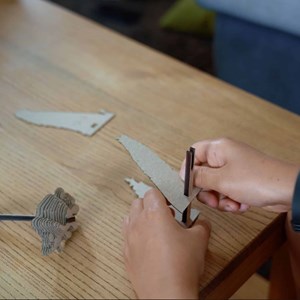 3d sculpture puzzle en carton locomotive