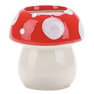 Porte-stylo en céramique champignon