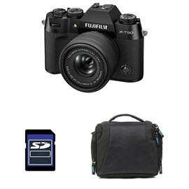 Fujifilm x-t50 noir + 15-45 + sac + carte sd 8 go