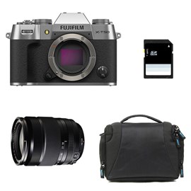 Fujifilm x-t50 silver + 18-135 + sac + carte sd 8 go
