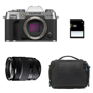 Fujifilm x-t50 silver + 18-135 + sac + carte sd 8 go