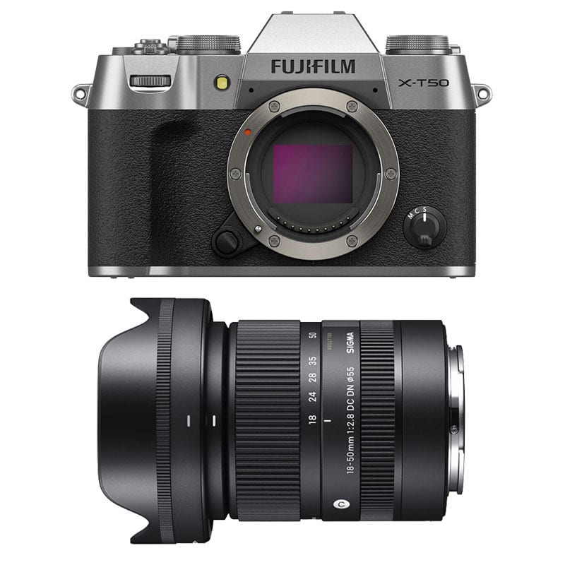 Fujifilm x-t50 silver + sigma 18-50 (Fujifilm) - Couverture