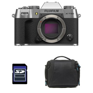 Fujifilm x-t50 silver + sac + carte sd 8 go