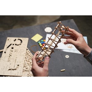 Palan piste de billes puzzle 3d bois