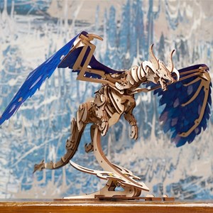 Dragon tempête puzzle 3d bois