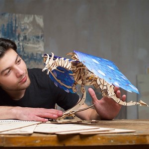 Dragon tempête puzzle 3d bois