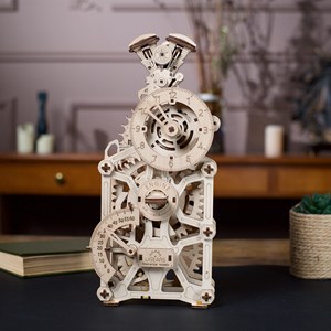 Horloge à moteur puzzle 3d bois