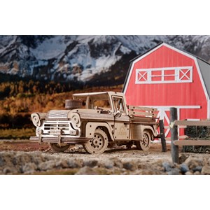 Pick-up bûcheron puzzle 3d bois