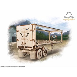 Remorque poids-lourd puzzle 3d bois