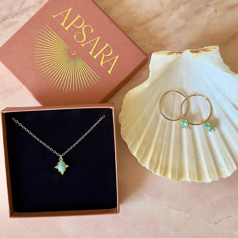 apsarajewels - Coffret cadeau parure amazonite