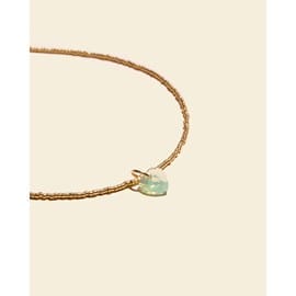 Choker cœur cristal bleu