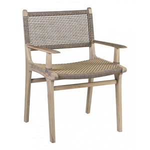 Fauteuil corde bois marron - décoration