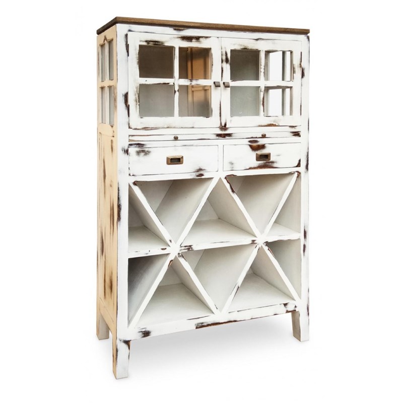 Meuble rangement bouteilles 2 tiroirs