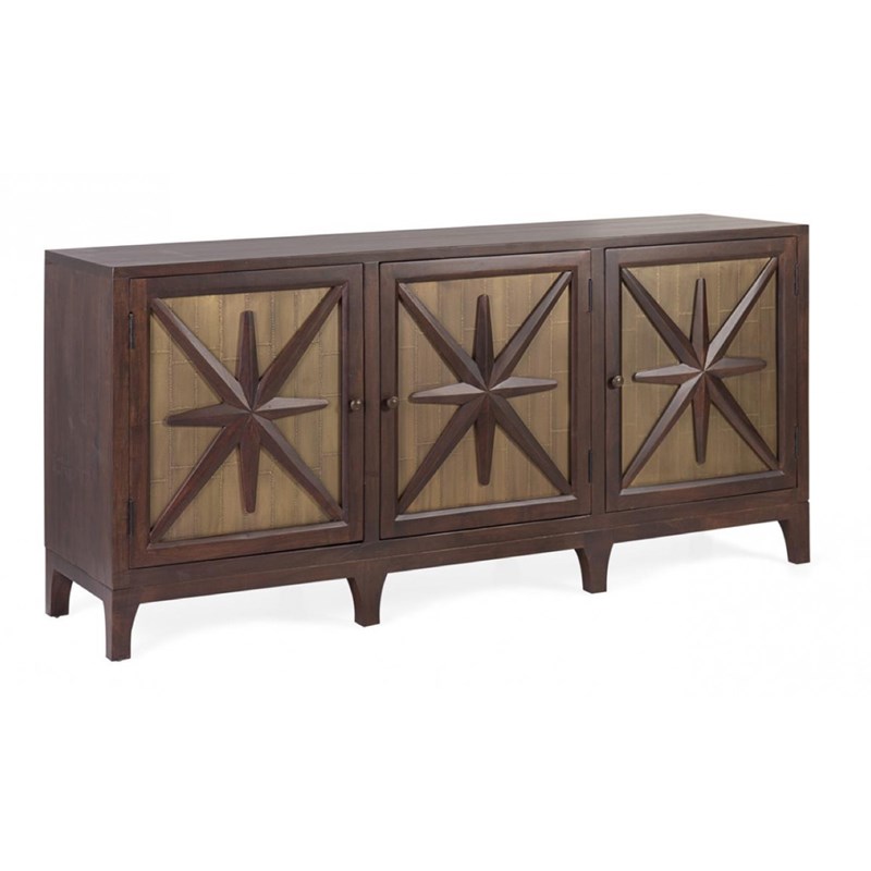 Bahut bois marron - décoration