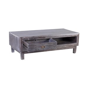 Table basse 2 tiroirs bronze bronze