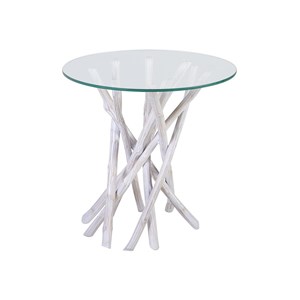 Table basse verre blanc - décoration