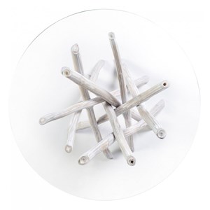 Table basse verre blanc - décoration