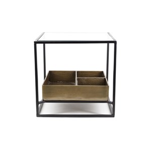 Table basse verre or - décoration