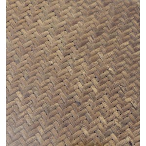 Table à manger rotin verre marron -