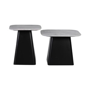 Lot de 2 tables basses céramique fer