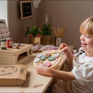 Four à pizza jouet en bois