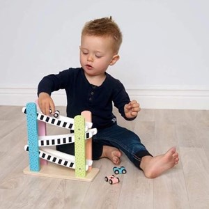 Jouet en bois rampe de course looping