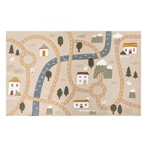 Tapis pour enfant route en coton