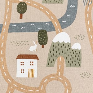 Tapis pour enfant route en coton