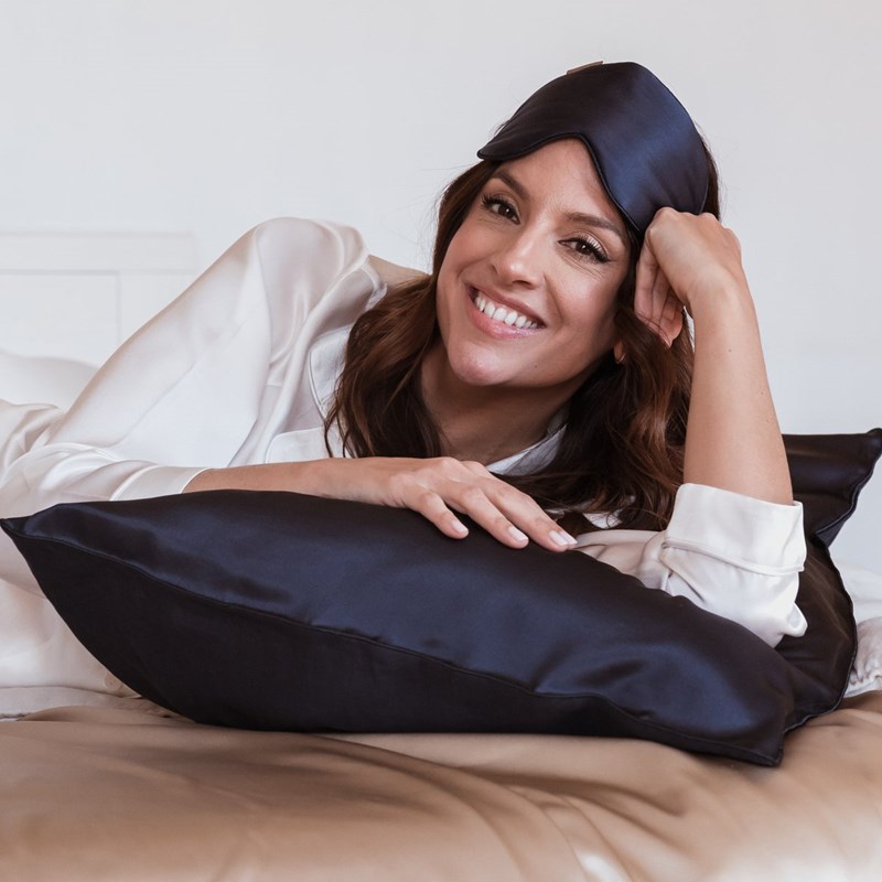 Taie d'oreiller en soie et lin 65x65