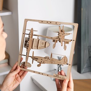 Avion chasse puzzle 2.5d puzzle bois