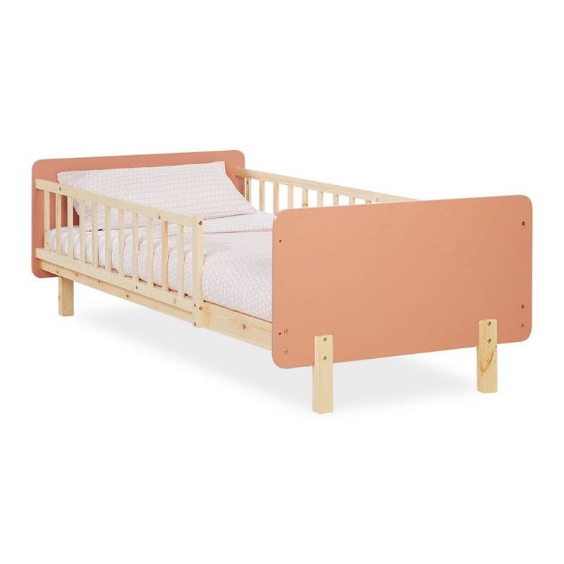 Lit à barreaux rouge 90x200 sommier