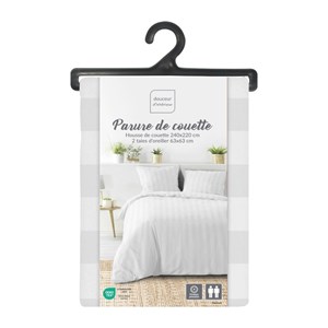 Housse de couette 240x220 + 2 taies cléo