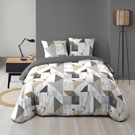Housse de couette 240x220 + 2 taies trig
