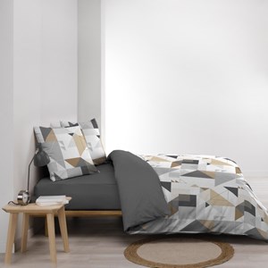 Housse de couette 240x220 + 2 taies trig