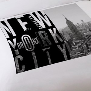 Housse de couette 260x240 bronx + 2 taie