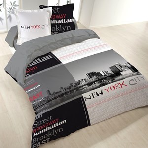 Housse de couette 260x240 manhattan + 2