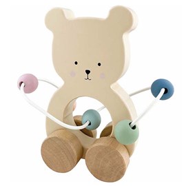 Jouet en bois à tirer, boulier ours