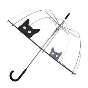 Parapluie transparent, automatique, chat
