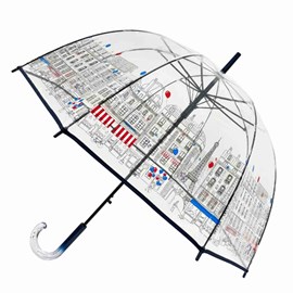 Parapluie transparent long automatique