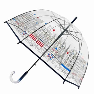 Parapluie transparent long automatique