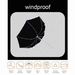 Parapluie transparent long automatique