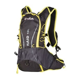 Sac à dos raid-trail 16l noir et jaune