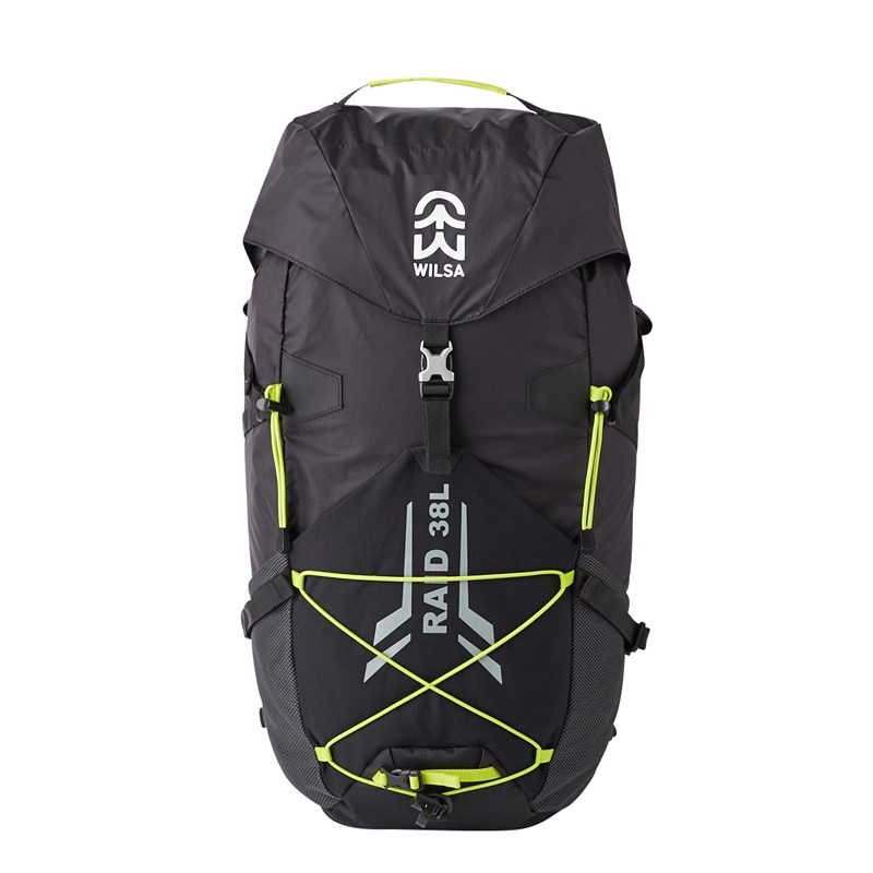 Sac à dos raid-trail 38l noir et jaune