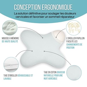 Oreiller plat papillon