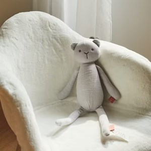 Peluche ourson gris
