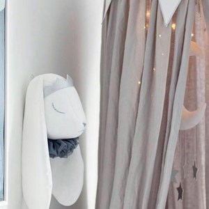 Trophée mural lapin prince velours