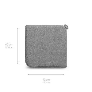 Coussin chauffant d'extérieur gris
