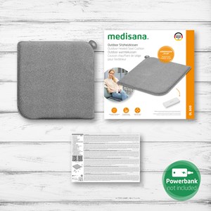 Coussin chauffant d'extérieur gris