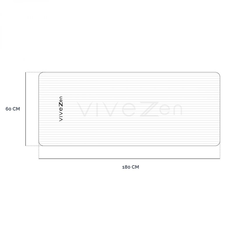 Tapis de yoga 180 x 60 cm (Vivezen) - Image 1